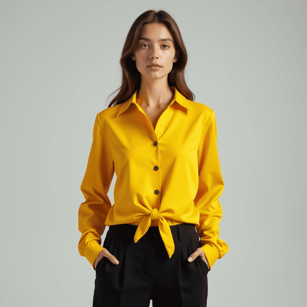 Chemise Nœud Soleil Doré